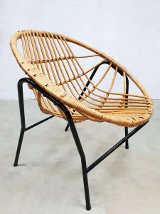 vintage nederlands design rotan stoel rattan chair Rohe Noordwolde