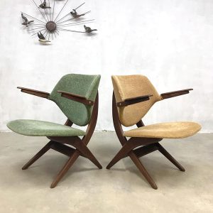 midcentury design teak pelican chair lounge fauteui; Webe Louis van Teeffelen