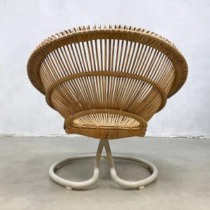 midcentury design Jan Dirk Rol fauteuil Janine Abraham bamboo stoel