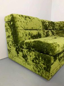 Modulaire elementen groene velvet bank vintage design modular seating elements sofa group