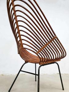 vintage Dutch design chair rotan lounge stoel Rohe