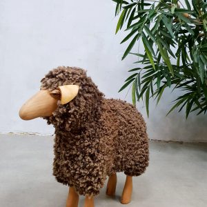 Vintage sheep stool/ottoman/voetenbank Hanns Peter Krafft Meier