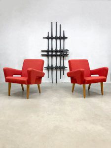 Vintage Czech design armchairs lounge fauteuils Tatra