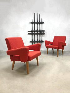 midcentury design easy chairs armchairs Tatra Czech Republic stoelen