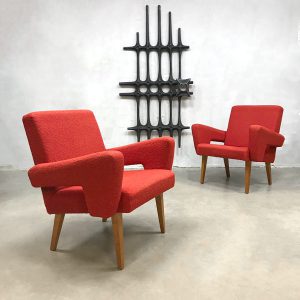 midcentury design easy chairs armchairs Tatra Czech Republic stoelen