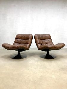 Vintage design swivel chair Artifort F976 Geoffrey Harcourt draaifauteuil 1