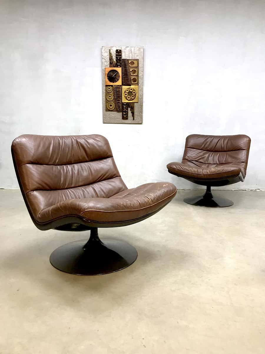 Vintage design swivel chair draaifauteuil F976 Bestwelhip