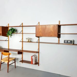 vintage design modular wall unit Poul Cadovius style