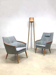 midcentury design arm chairs Scandinavian design lounge chair Dutch vintage