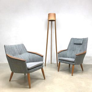 midcentury design arm chairs Scandinavian design lounge chair Dutch vintage