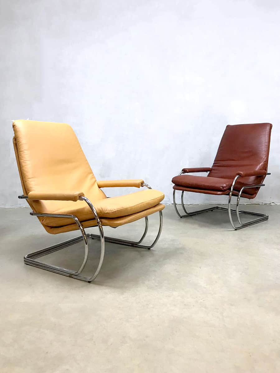 hanger Retoucheren Rechtdoor Vintage Dutch tube armchairs lounge fauteuils Jan des Bouvrie Gelderland |  Bestwelhip
