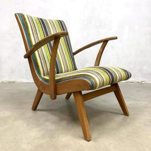 vintage Dutch design armchair lounge fauteuil stripes 2