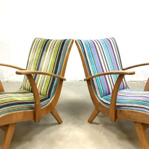 vintage fauteuils colors arm chairs Dutch design