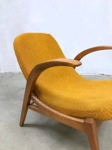 vintage armchair Czech design sling arm lounge fauteuil