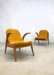 vintage armchair Czech design sling arm lounge fauteuil 3