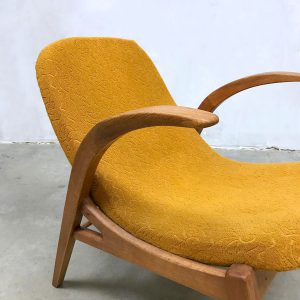 vintage armchair Czech design sling arm lounge fauteuil