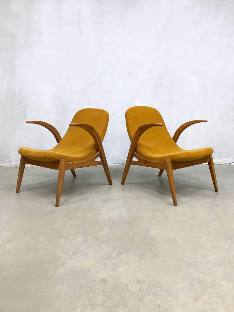 Vintage Czech design kids armchairs lounge fauteuils ULUV Prague