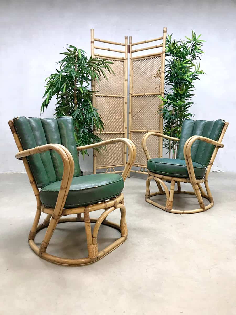 Gloed Reclame Woord Vintage rattan bamboo arm chairs rotan bamboe fauteuils Bohemian |  Bestwelhip