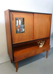 Vintage Danish liquor cabinet wandkast bar highboard drankenkast Deens