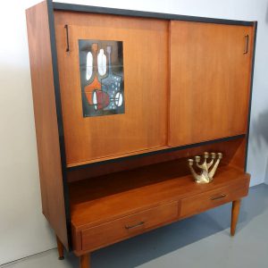 Vintage Danish liquor cabinet wandkast bar highboard drankenkast Deens