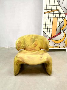 lounge chair Olivier Morgue French design chair ottoman yellow