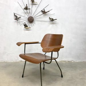 vintage Dutch design plywood armchair Tjerk Reijenga Pilastro stoel chair