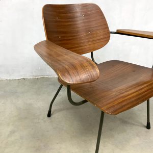 Vintage plywood armchair lounge Tjerk Reijenga Pilastro