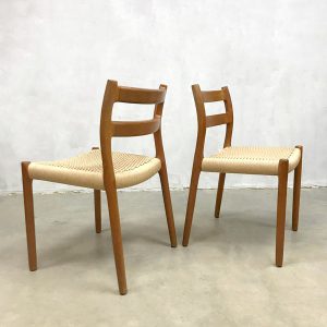 vintage Danish design Niels O Moller dining chairs model 84 eetkamerstoelen