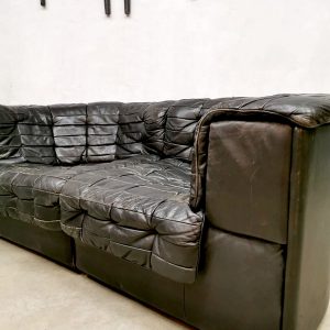 midcentury design modular sofa bank leather ds 11