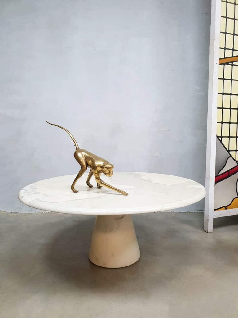 Midcentury Italian design marble coffee table salontafel Angelo Mangiarotti