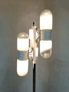vintage sculptural Floor of Table Lamp with Murano Glass by Carlo Nason for Mazzega