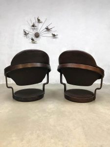 sixties seventies vintage design chairs leather madmen style