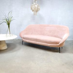 midcentury Italian design sofa bank velvet