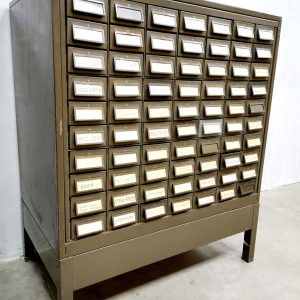 Addressograph vintage metal cabinet USA design Industrial file cabinet