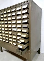 Addressograph vintage metal cabinet USA design Industrial file cabine