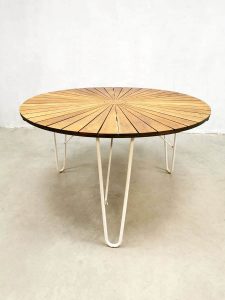 Vintage Danish design table teak top Daneline Denmark