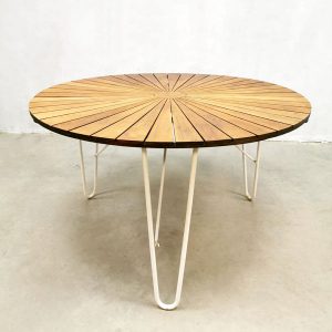 Vintage Danish design table teak top Daneline Denmark