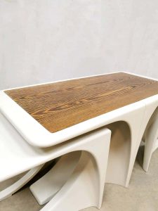 retro 70s salontafel coffeetable space age nesting tables