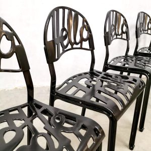 Vintage 'Hello there' dining chairs eetkamerstoelen Jeremy Harvey Artifort