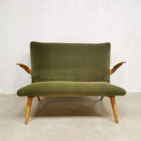 midcentury modern vintage velvet sofa sixties jaren 60 velours bank