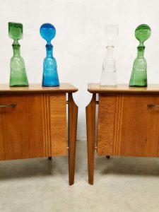 Vintage Dutch design side tables night stands nachtkastjes Webe Louis Teeffelen