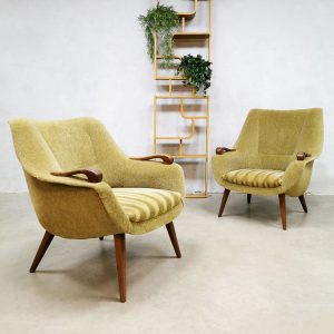 Midcentury Dutch design armchairs lounge fauteuils