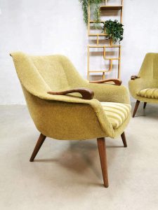 Fauteuils Dutch vintage Midcentury design armchairs green
