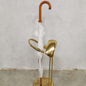 Flamingo cranebird brass vintage umbrella stand paraplu houder messing