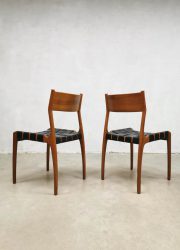 Midcentury modern Danish design dining set eetkamerstoelen chairs stoel Deens