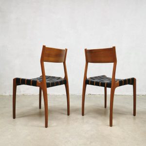 Midcentury modern Danish design dining set eetkamerstoelen chairs stoel Deens