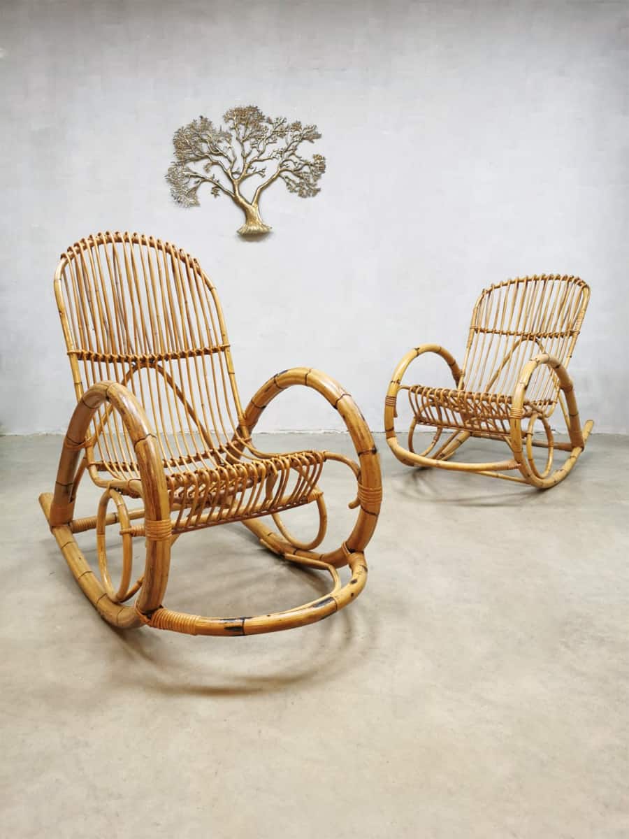eb Inhalen Tekstschrijver Vintage rattan rocking chair rotan schommelstoel Rohe Noordwolde |  Bestwelhip