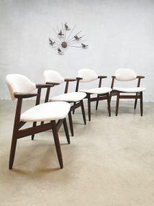 vintage Dutch design cowhorn dining chairs eetkamerstoelen