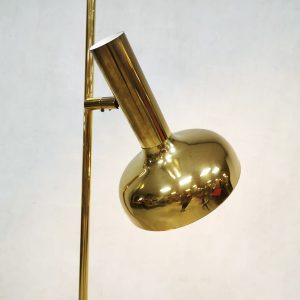 midcentury design floor lamp 1960 gold brass