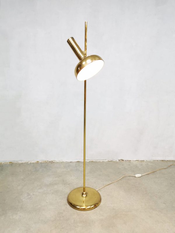 Midcentury brass floorlamp Koch & Lowy vloerlamp OMI